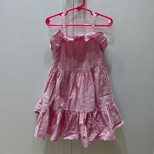 Polo Ralph Lauren Girls Pink & White Seersucker Dress